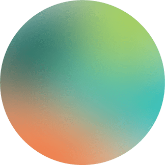 Gradient circle graphic representing The Deciding Factor's brand identity and marketing campaign for PAD awareness.
