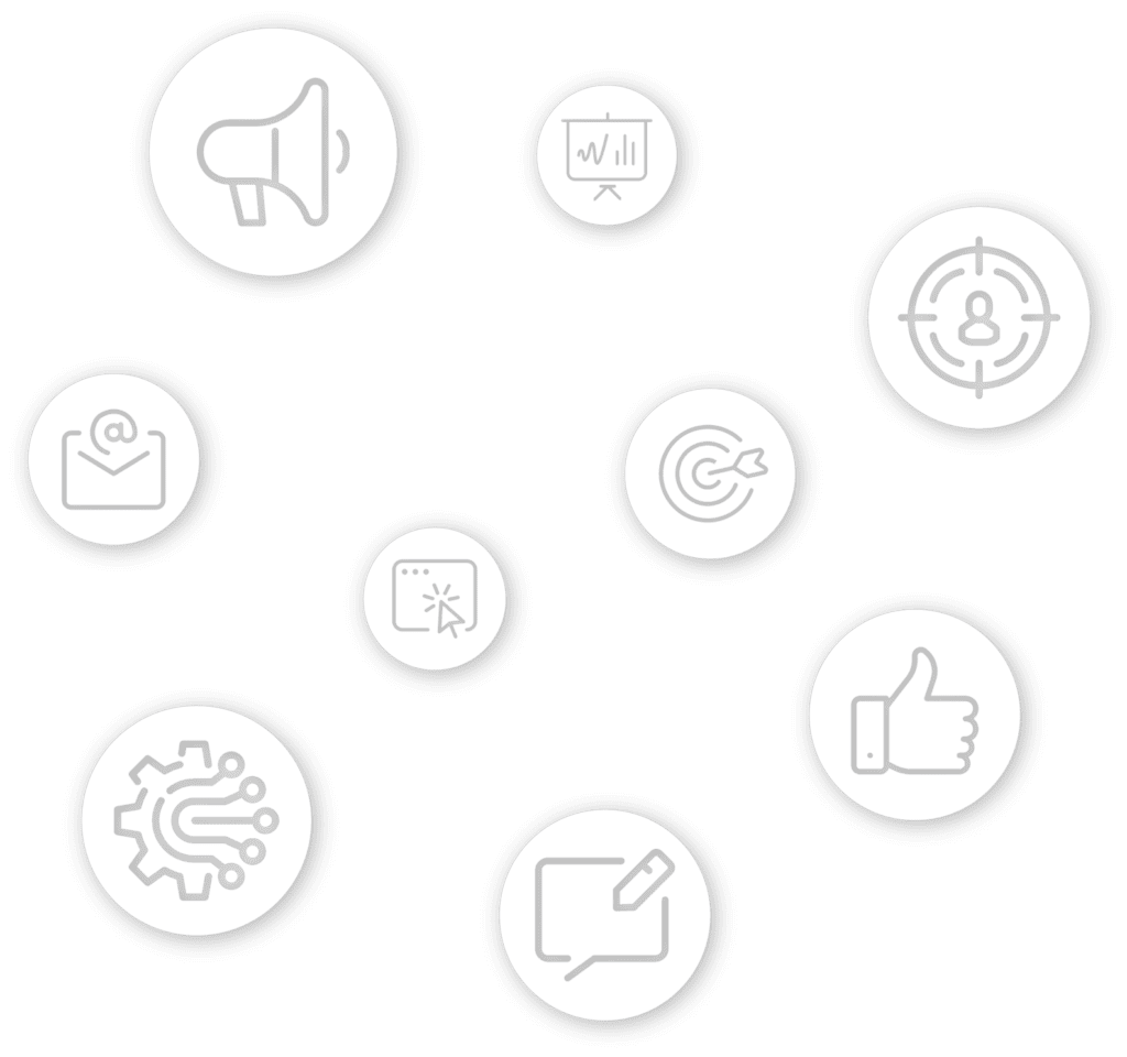 The Deciding Factor marketing services: strategy, website design, content marketing, digital advertising, technology, and customer