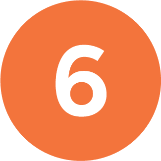 Number 6 graphic illustrating a step in The Deciding Factor's marketing strategy for SaaS acquisition.