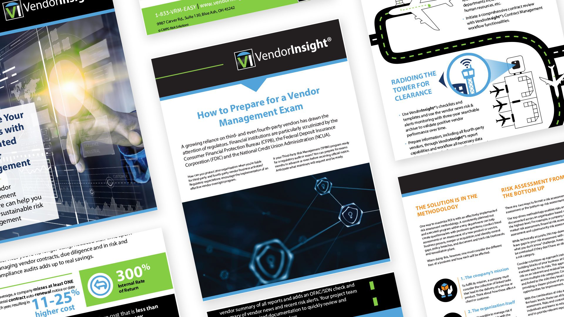 Risk management software sales collateral and marketing materials illustrating vendor risk management and enterprise risk